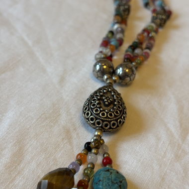 Halbedelstein Kette im Bohemian Style