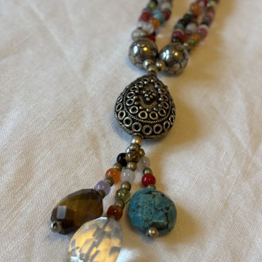 Halbedelstein Kette im Bohemian Style