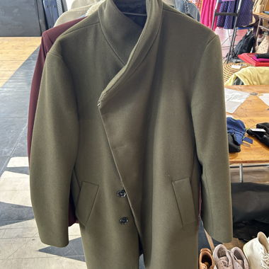 Cappotto kaki incrociato
