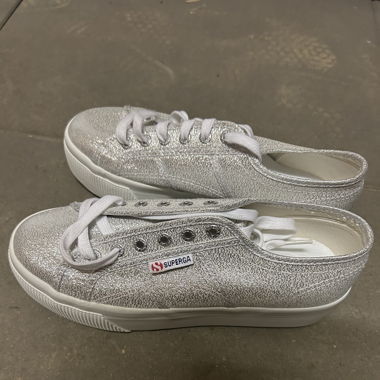 Superga silver glitter 