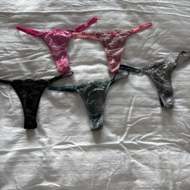 Set di 5 slip in pizzo