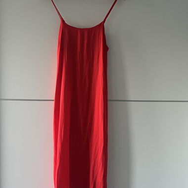 Primark rotes Maxi-Slipkleid 2XS