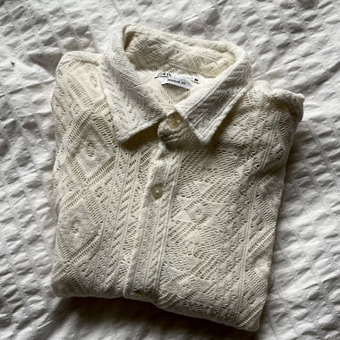 Carino cardigan boho in maglia di pizzo con bottoni