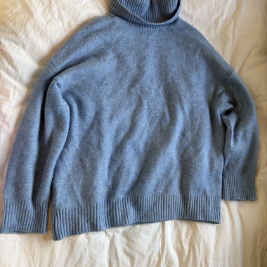 Pull en maille Mango bleu