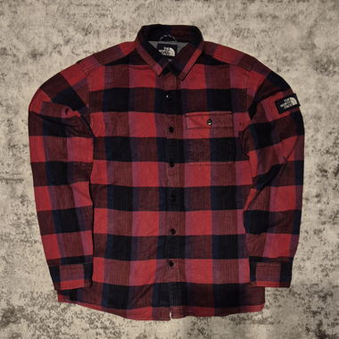 The North Face Flannel rot-schwarz, S