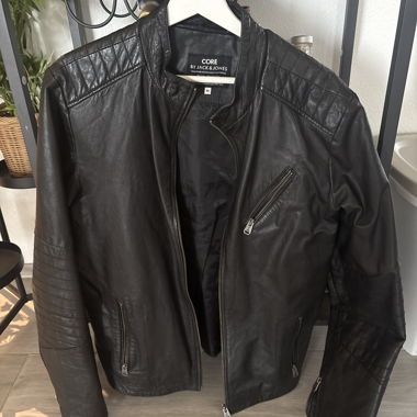 Veste noire en similicuir Jack & Jones M