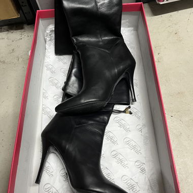 Buffalo High Heel Plateau Leder Stiefel 39