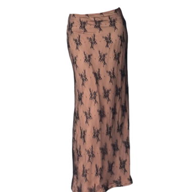Maxi mesh-look skirt / low rise