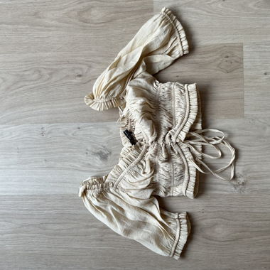 Beiges Crop-Top von Dilvin Basic