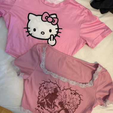 crop top 2 set rebellious girl 