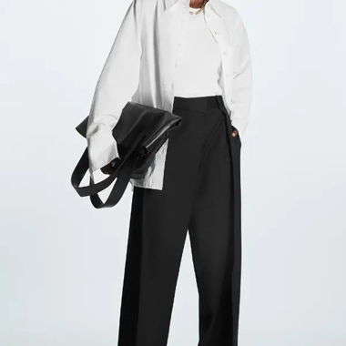Pantalon de tailleur à taille croisée COS