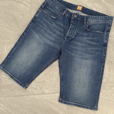 Blue Boss Orange Denim Shorts
