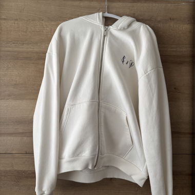 White Zip Hoodie Dollars & Isyans
