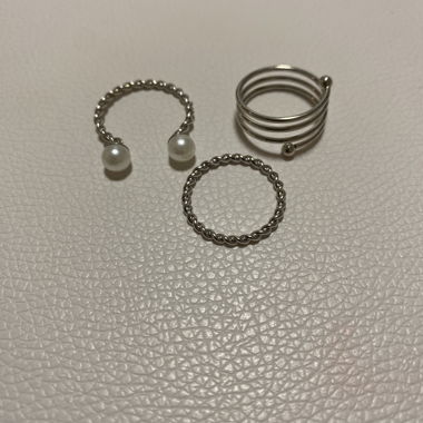Silberfarbene Fingerringe Set