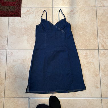 Denim spaghetti strap dress size 7