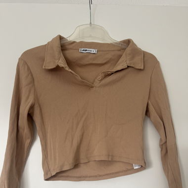 Gecropptes Langarm Shirt