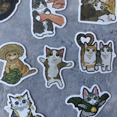 Cat stickers Katzen Kleber 77 Stück