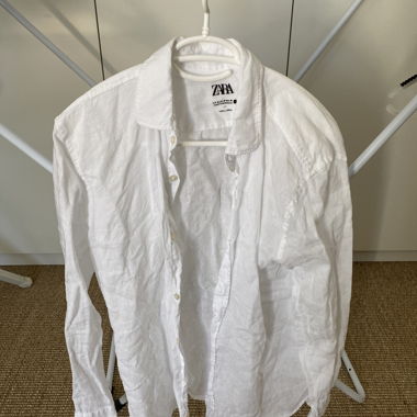 Camicia di lino ZARA bianca