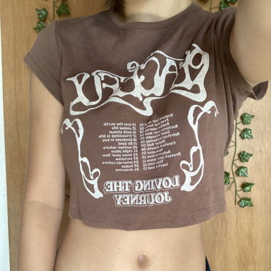 brown crop top 