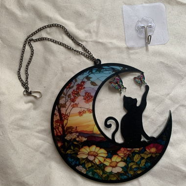 Cat Moon Sun Catcher