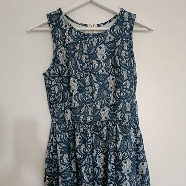 Robe été à motifs bleu