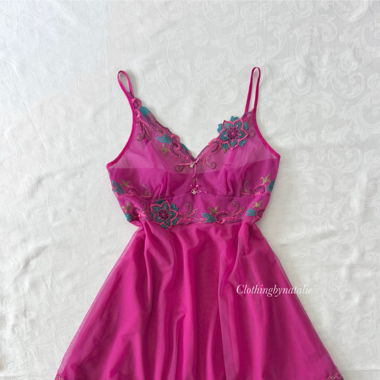 Orfla Pink Mesh Babydoll (S/M)