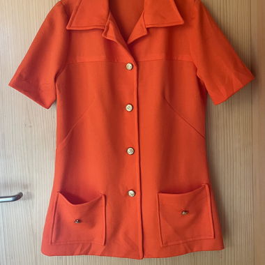 Vintage Orange Chic Jacket - Short Sleeves