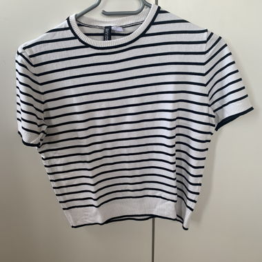 T-shirt rayé à manches courtes M