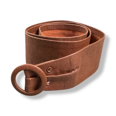 Ceinture marron en simili-cuir