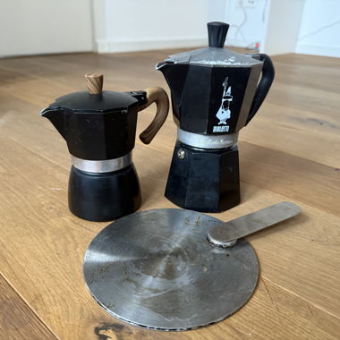 Bialetti Espressokocher Set mit Adapterplatte