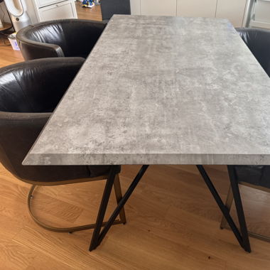 Dining Table grey (Beliani) 160 x 90 cm 