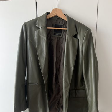 Blazer kaki enduit 