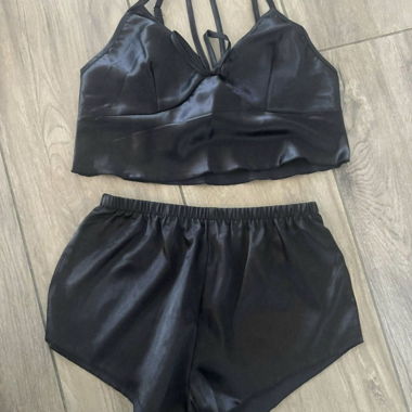 TOP AND SHORTS, UNUSED SIZE S