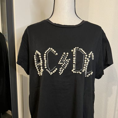 AC/DC T-Shirt with Beads - Size approx. XL