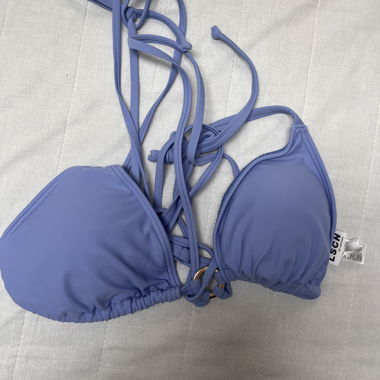  Baby Blau Bikini Top with Lacing