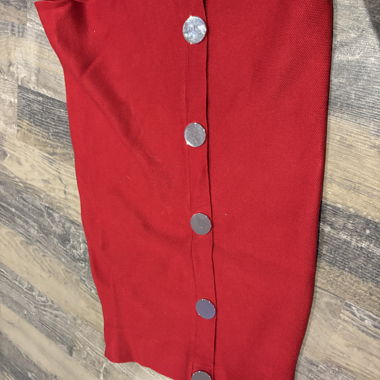 Red Skirt with Snap Buttons