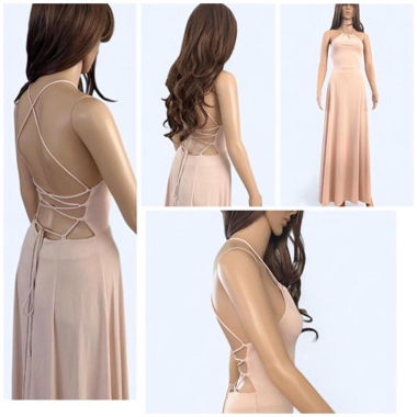 Brandneues Maxikleid mit offenem Rücken, Sommerferien