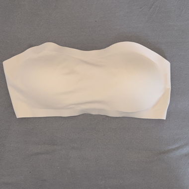 Beige strapless bandeau top