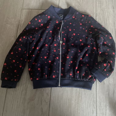 Children's bomber jacket with hearts
