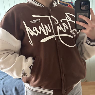 Brown/Cream College Jacket