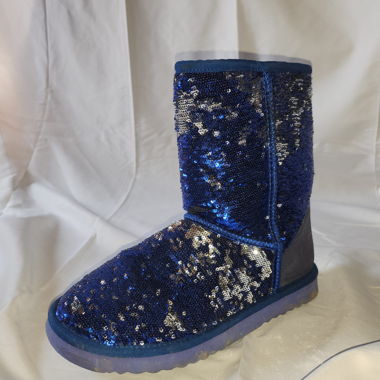 Stivali invernali blu con paillettes