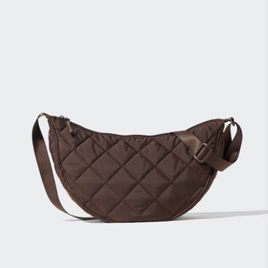 Brown Quilted Crossbody Bag