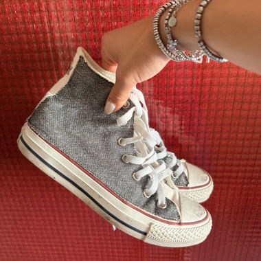 Grey Converse All Star High-Top Sneakers