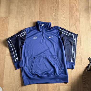 Nike blaues Sport-Hoodie mit Halb-Zip