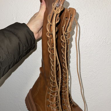 Stylische Schnürstiefel Gr. 39 Braun
