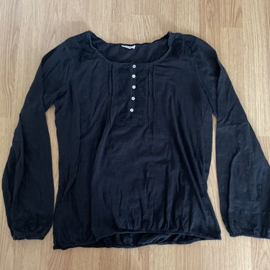 Black Long-Sleeve Blouse