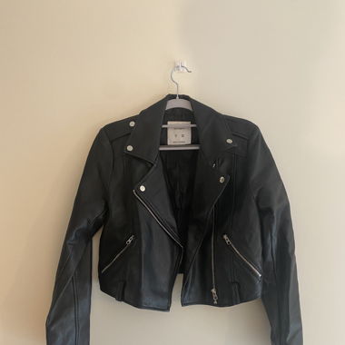 Faux-leather jacket