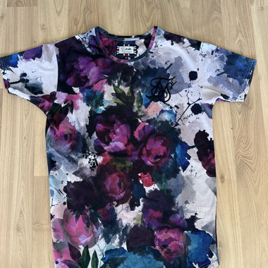 Siksilk Blumen-T-Shirt 