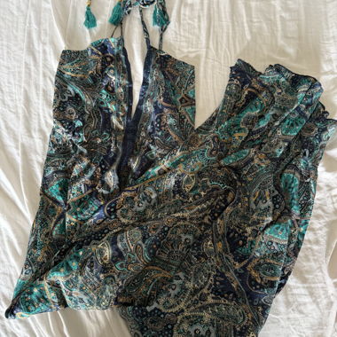 Long dress with halter neck