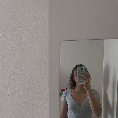 Babyblaues Crop-Top